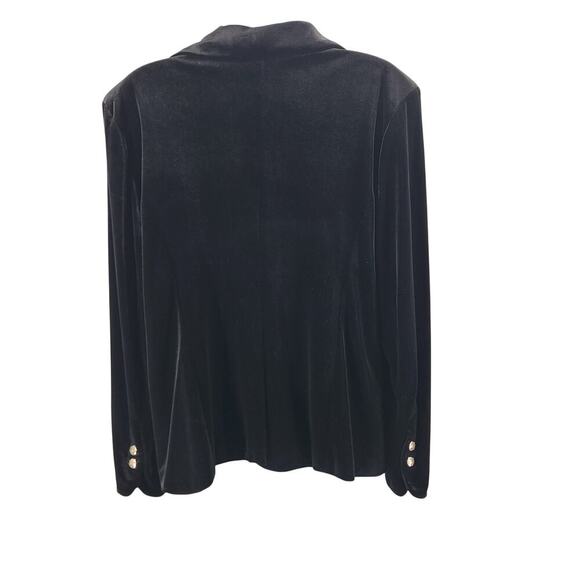 FALL 23rd street womens black velvet blazer Sz XL Dark feminine Goth career - Picture 2 of 11